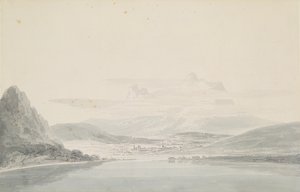 Krajina podle Johna Roberta Cozense (1752-99) (tužka a akvarel na papíře) od Joseph Mallord William Turner