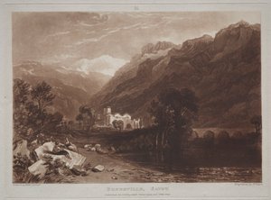 Kniha studií: Bonneville, Savoy od Joseph Mallord William Turner