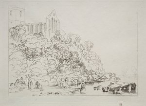 Kniha studií: Dumblain Abbey, Skotsko od Joseph Mallord William Turner