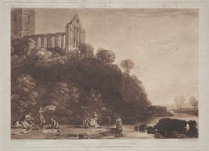 Liber Studiorum:  Opatství Dumblain, Skotsko od Joseph Mallord William Turner