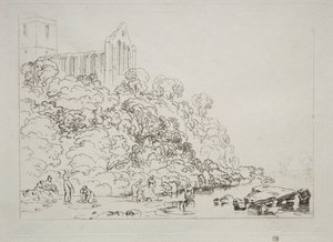 Kniha studií: Dumblain Abbey, Skotsko. od Joseph Mallord William Turner