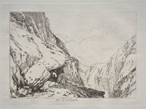 Studijní kniha: Mt. Svatý. Gotthard od Joseph Mallord William Turner