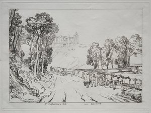 Liber Studiorum: St. Catherines Hill, poblíž Guilford. od Joseph Mallord William Turner