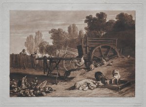 Liber Studiorum: Dvůr s kohoutem. od Joseph Mallord William Turner