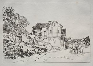 Kniha studií: Vodní mlýn. od Joseph Mallord William Turner