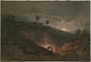 Vápenka podle měsíčního svitu od Joseph Mallord William Turner