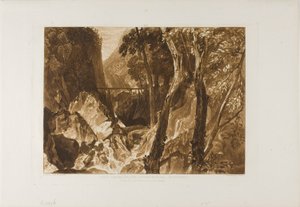 Mlýn poblíž Grand Chartreuse, deska 54 z Liber Studiorum od Joseph Mallord William Turner