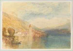 Oberhofen u jezera Thun, Švýcarsko od Joseph Mallord William Turner