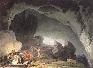 Peaks Hole, Derbyshire (barevné rytí) od Joseph Mallord William Turner