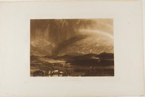 Rašeliniště, Skotsko, deska 45 z Book of Studies od Joseph Mallord William Turner