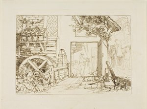 Pembury Mill, Kent, deska 12 od Liber Studiorum od Joseph Mallord William Turner