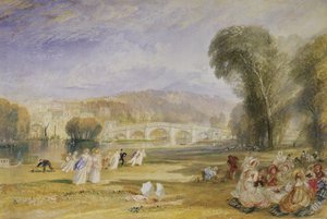 Richmond Hill and Bridge, Surrey, kolem 1828-9