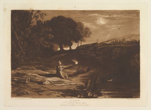 Rispah, 2. kniha Samuelova, kapitola 21 Liber Studiorum, část IX, deska 46, 23. dubna 1812. od Joseph Mallord William Turner