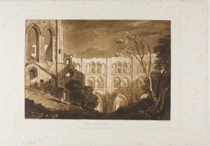 Opatství Rivaux, deska 51 z Liber Studiorum od Joseph Mallord William Turner