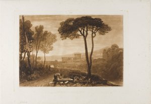 Scéna ve společnosti, deska 38 z Knihy studií od Joseph Mallord William Turner