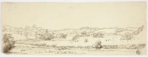 Scény na řece Kibble u Little Milton Hall, Lancashire od Joseph Mallord William Turner