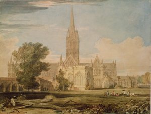 Jižní pohled na katedrálu v Salisbury, 1797-98 od Joseph Mallord William Turner