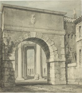 Pohled na katedrálu svatého Petra skrze Porta Angelica od Joseph Mallord William Turner