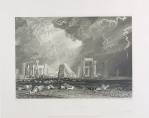 Stonehenge, 1829 (lept a rytina) od Joseph Mallord William Turner