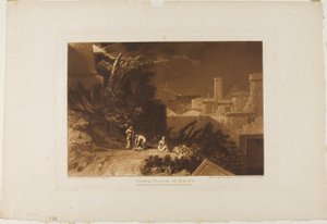 Desátá egyptská rána, deska 61 od Liber Studiorum od Joseph Mallord William Turner