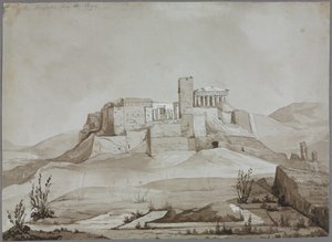 Akropole z Pnyxu, Atény, Řecko. od Joseph Mallord William Turner