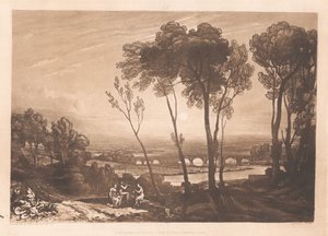 Most ve střední vzdálenosti od Joseph Mallord William Turner