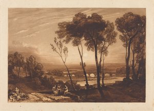 Most ve střední vzdálenosti od Joseph Mallord William Turner