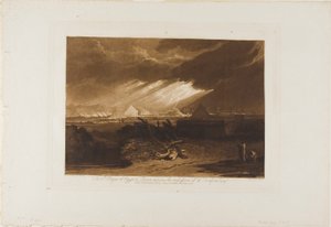 Pátá egyptská rána, deska 16 z Liber Studiorum od Joseph Mallord William Turner