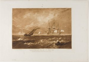 The Leader Sea Piece, deska 20 od Liber Studiorum od Joseph Mallord William Turner