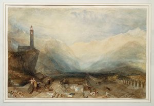 Průsmyk Splugen, kolem 1842-43 od Joseph Mallord William Turner