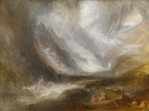 Údolí Aosty: Sněhová bouře, Avalanche a Bouře od Joseph Mallord William Turner