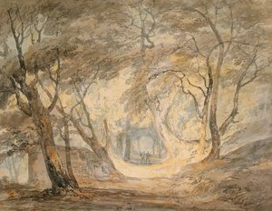 Woodland Scene with Figures, cca 1798 (akvarel na papíře) od Joseph Mallord William Turner