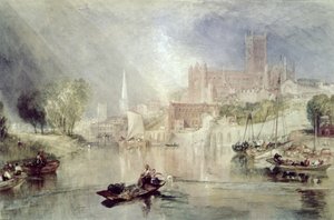 Worcesterská katedrála a řeka Severn od Joseph Mallord William Turner