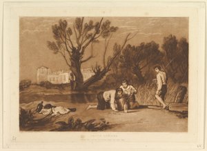 Mladí rybáři Liber Studiorum, část VII, deska 32, 1. června 1811. od Joseph Mallord William Turner