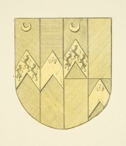 Arms of Brook(e?) na mosazném štítku v St Mary Redcliffe (akvarel na papíře)