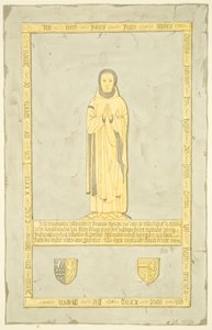 Brass of Sir John Inyn v St Mary Redcliffe (akvarel na papíře) od Joseph Manning