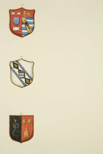 Monumentální erby v kostele svatého Augustina (akvarel na papíře) od Joseph Manning