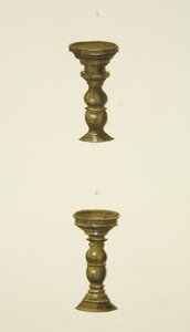 Dva ze sloupů (hřebíky) před výměnou (akvarel na papíře) od Joseph Manning