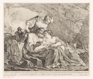 Lot a jeho dcery od Joseph Marie Vien (I)