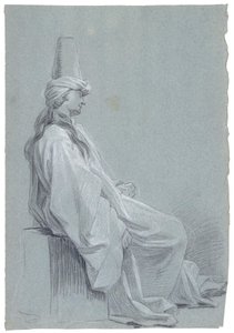 Mladý muž sedící v orientálním kostýmu od Joseph Marie Vien