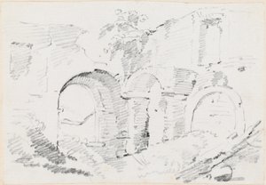Římské hradby od Joseph Marie Vien