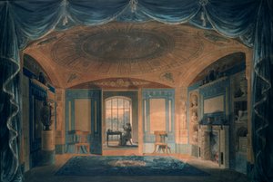 The Breakfast Room, Pitzhanger Manor, 1802 (pero a inkoust s wc na papíře) od Joseph Michael Gandy
