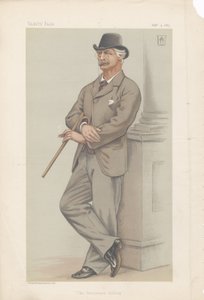 Coutts Lindsay, The Grosvenor Gallery z Vanity Fair 3. února 1883 (chromolitograf)