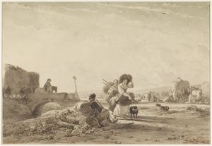 Sklizeň sena od Joseph Moerenhout