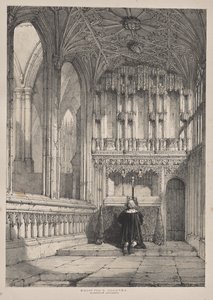 Architektura středověku: Kostel biskupa Foxe, Winchesterská katedrála od Joseph Nash