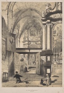 Architektura středověku: V katedrále, Bruggy od Joseph Nash