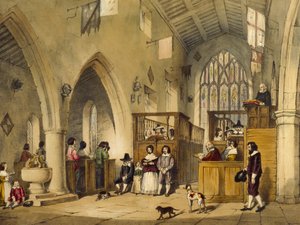 Kaple v Haddon Hall, Derbyshire, 1600, ilustrace z 