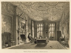 Drawing Room, Aston Hall, Warwickshire od Joseph Nash