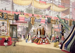 Velká výstava, 1851: Furs Stand, pro Dickinson Brothers od Joseph Nash