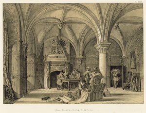Hall, Bolsover Castle, Derbyshire od Joseph Nash